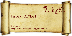Telek Ábel névjegykártya