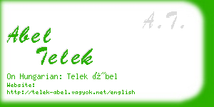 abel telek business card